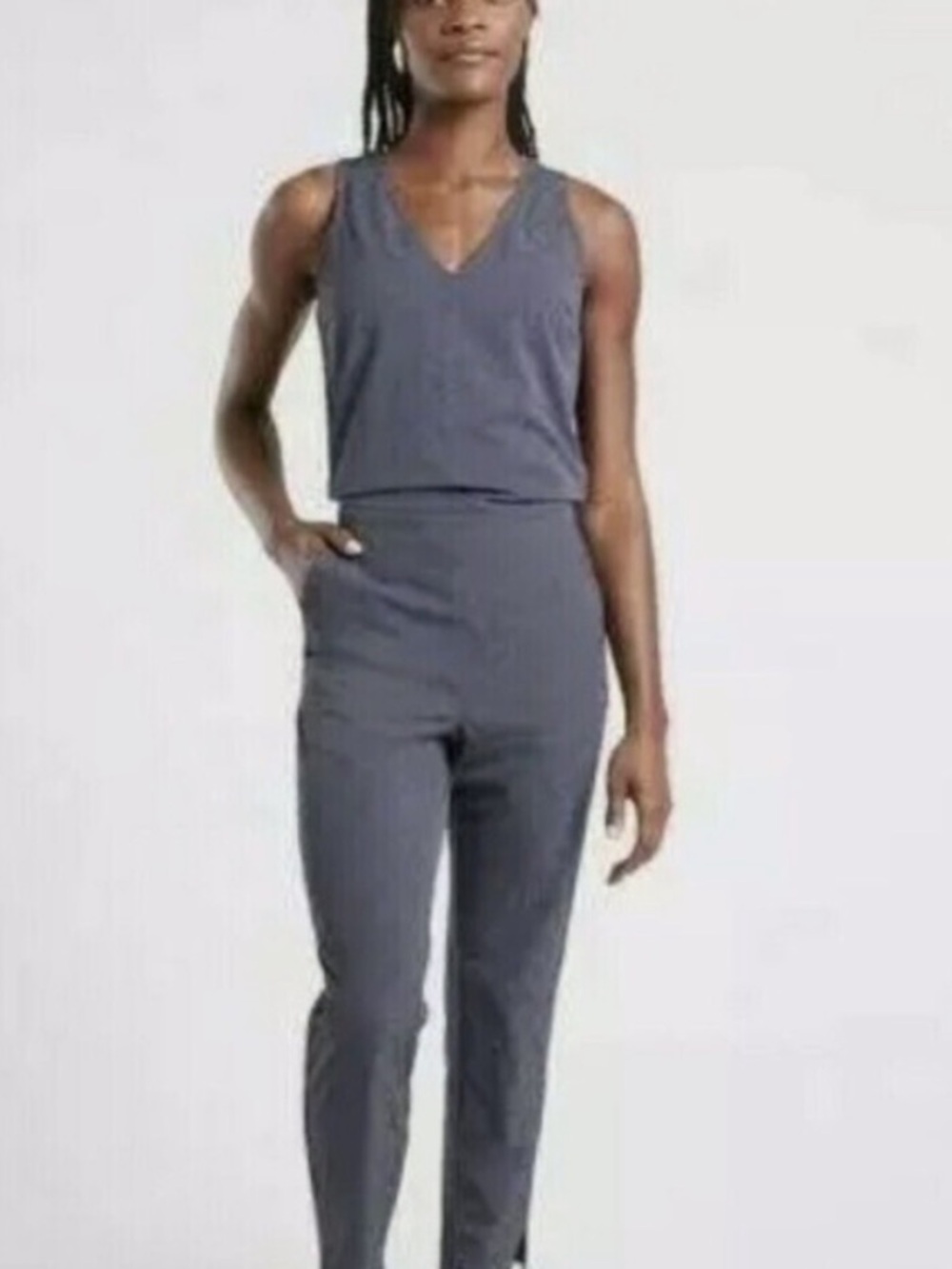 ATHLETA Brooklyn Textured Jumpsuit Violet